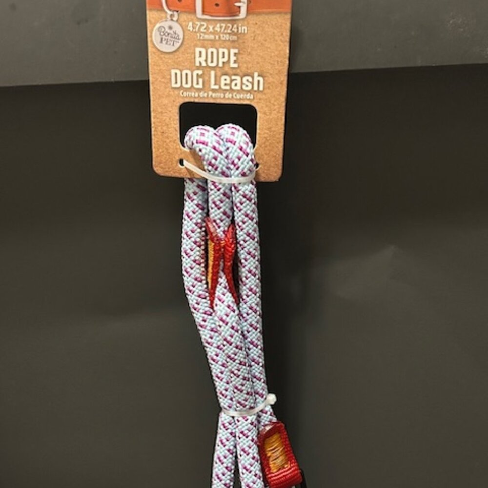 Bonita Pet (Purple, Blue and Red) 4.72 x 47.24in/12mmx120cm Rope Dog Leash